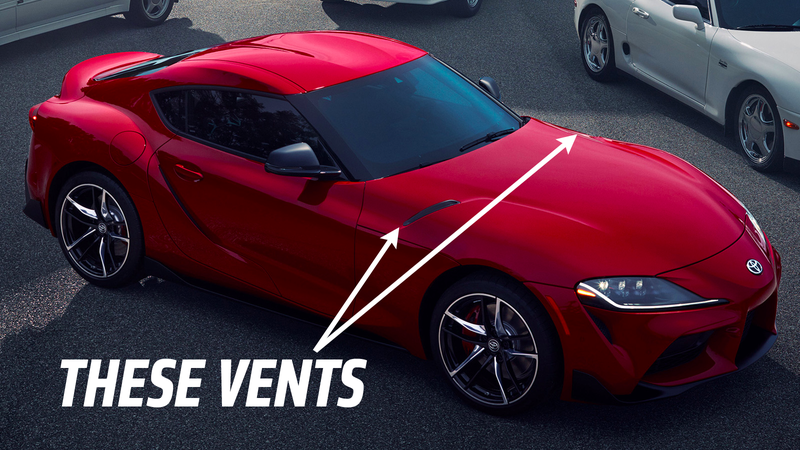 Illustration for article titled I Just Don't Believe What the Toyota Supra's Chief Engineer Says About the Fake Vents